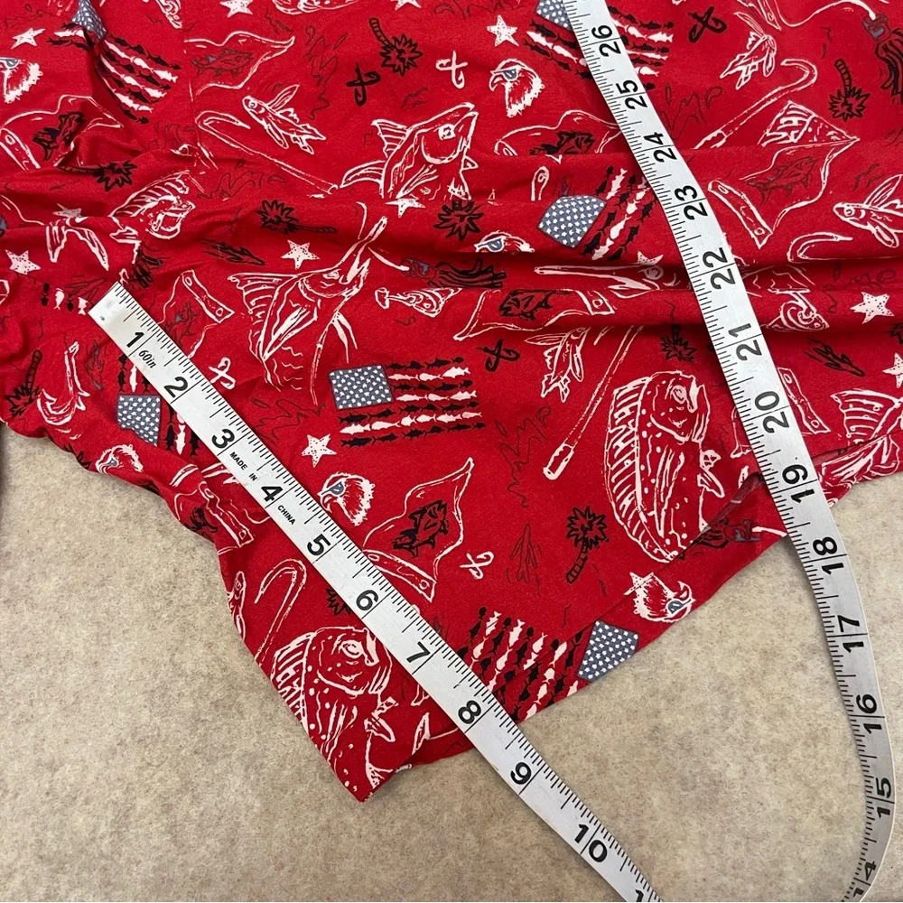 Columbia PFG Red Fish Flags Mesh Lining Men’s Swim Beach Shorts Trunks size XXL